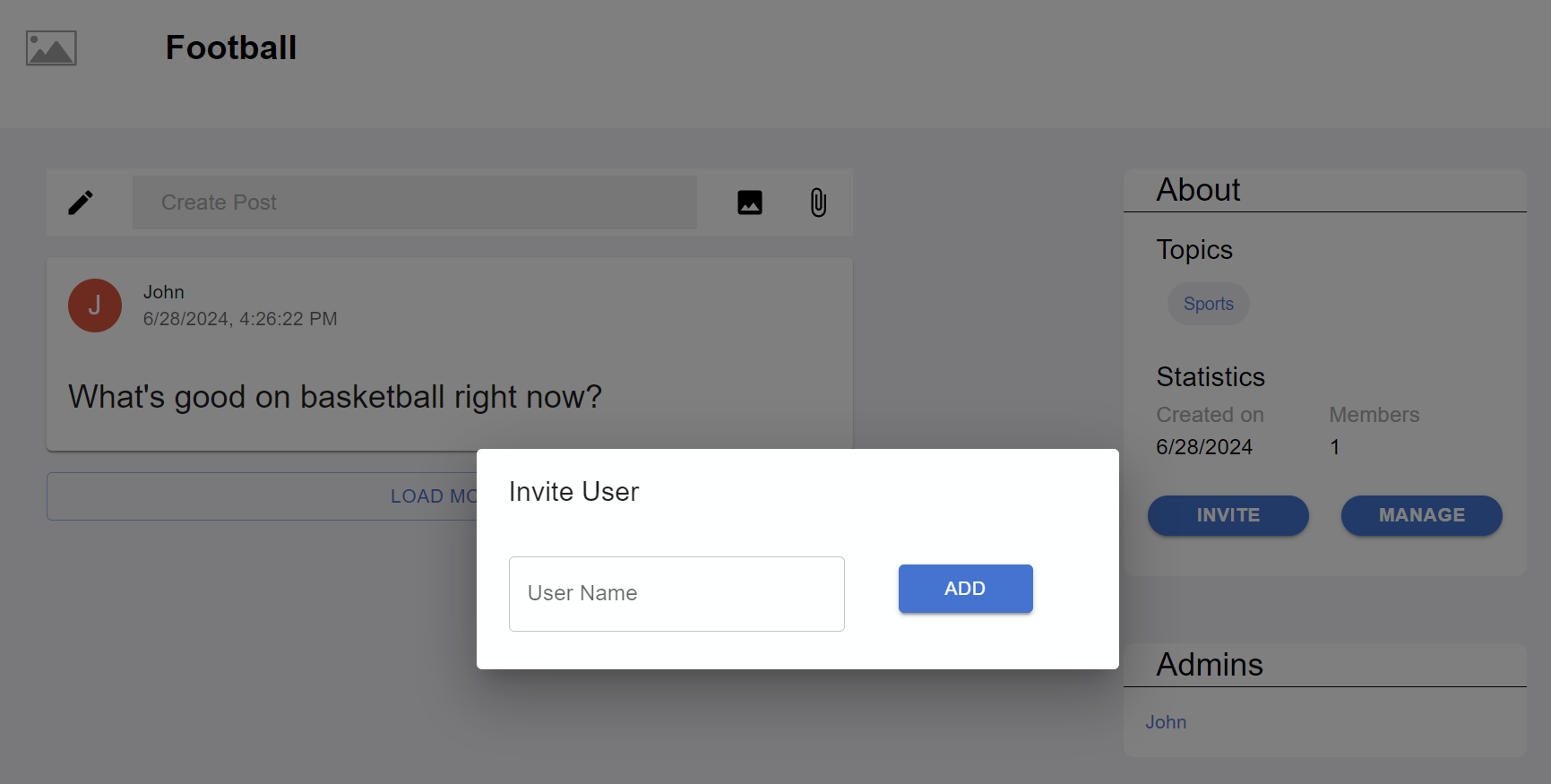 Invite users to group