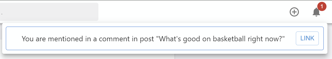 Notification of mentions