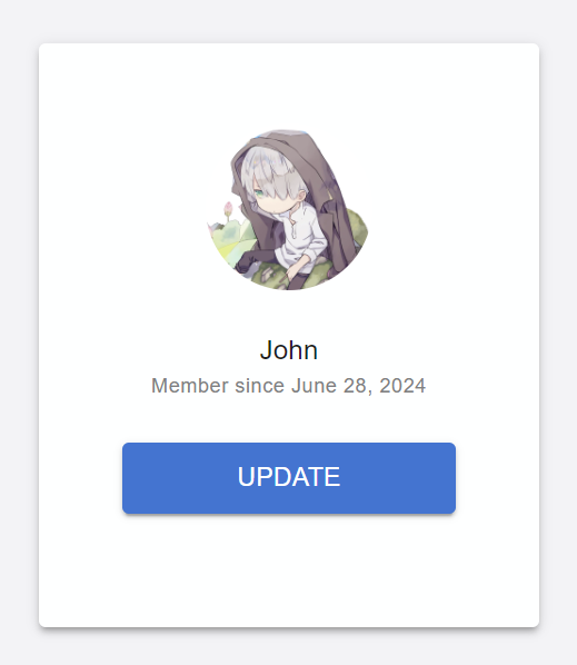 Profile page